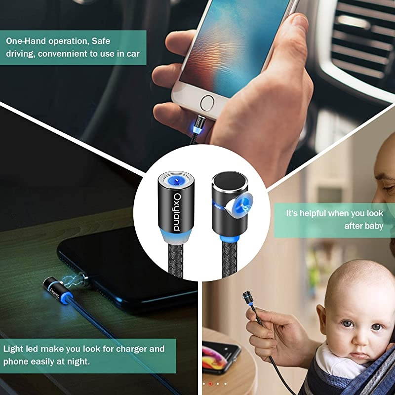 Charging Cable [3-Pack, 3ft/6ft/6ft] Phone Charger Cable, 3 in 1 Cable, Compatible for Micro USB, i-Products and Type C Charging Cable