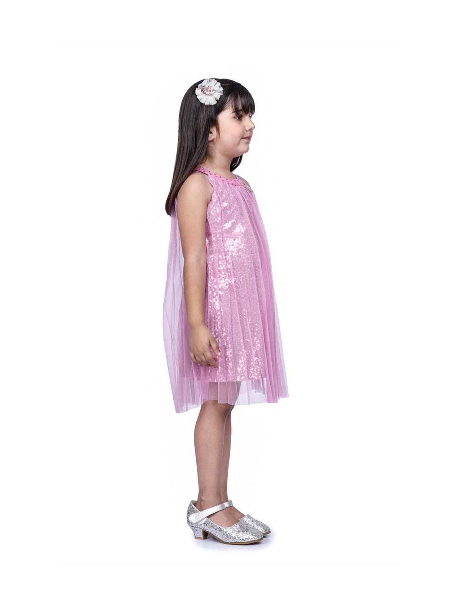 Peppermint Kids Mauve Sequence Dress