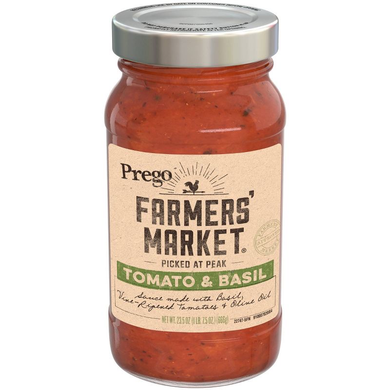 Prego Farmers' Market Tomato & Basil Marinara Pasta Sauce - 23.5oz