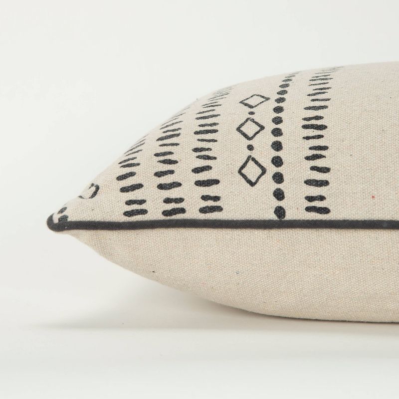 14"x26" Motifs Polyester Filled Pillow Charcoal - Donny Osmond Home