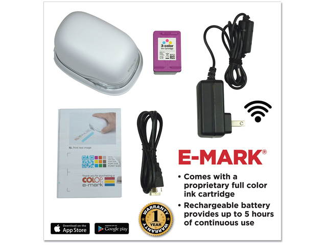 Digital Marking Device, Customizable Size and Message with Images, White 039201