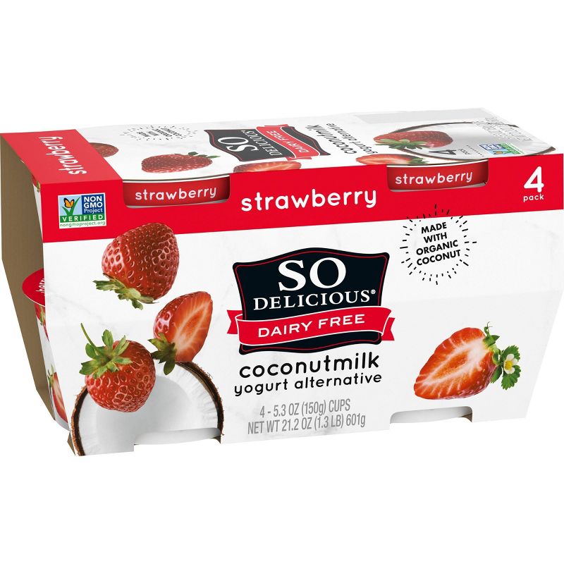 SoDelicious Strawberry Yogurt - 4pk/5.3oz Cups