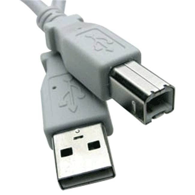 Gray - USB 2.0 Compliant A to B, 10 feet - High Speed USB Cable