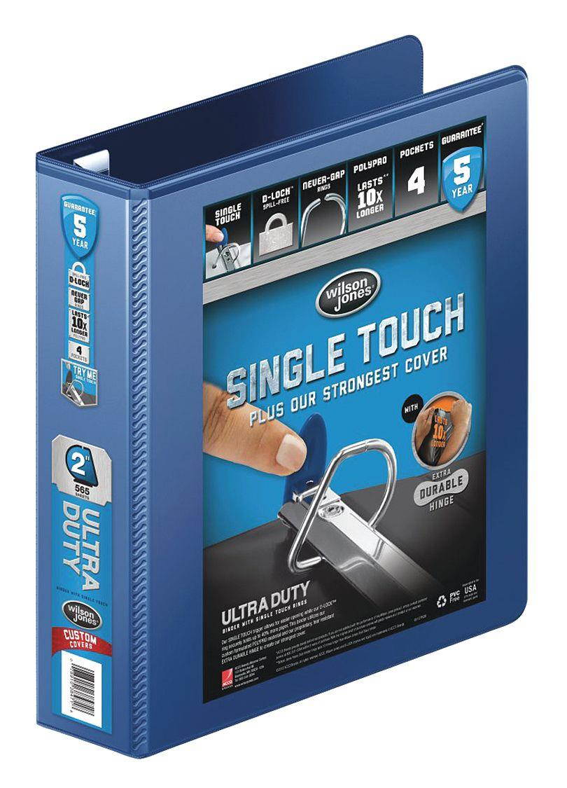 WILSON JONES W866-44-295PP 2" D-Ring Binder, Ultra Duty, Navy