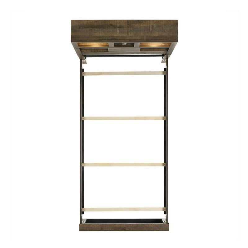 4pc Full Beckett Bookcase Panel Bedroom Set with Bluetooth Walnut - Picket House Furnishings