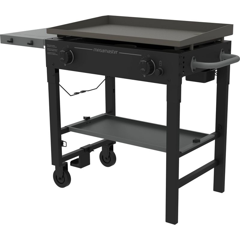 Megamaster 720-0785ASP 2 Burner Griddle Grill with Stainless Steel Spatula