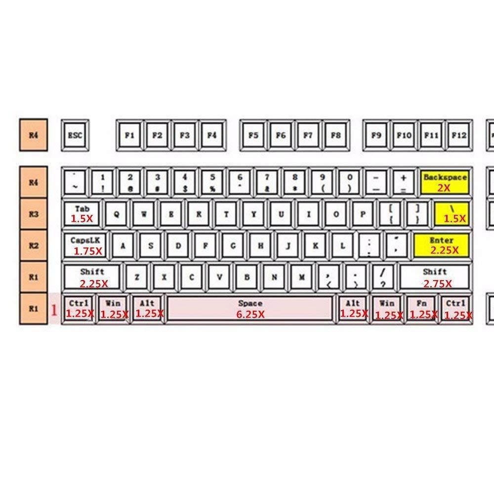 Bossi 104 Keys PBT Doubleshot Injection Keycaps Backlight Colors Replacement Keycaps for Mechanical Game Keyboard - Purple