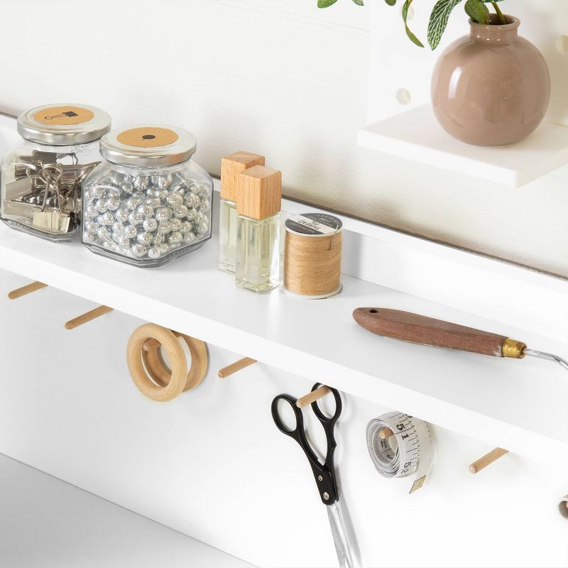 Crea Craft Table Wth Hutch Pure White - South Shore