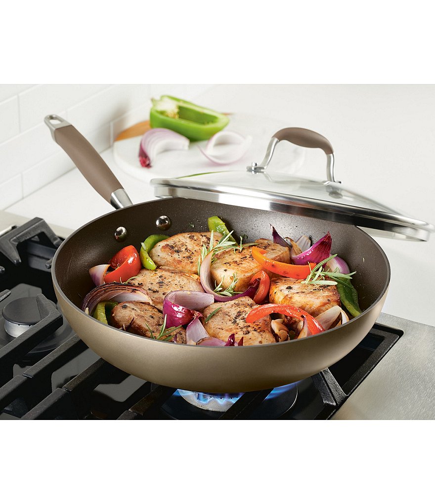 Anolon&reg; Advanced Onyx Hard-Anodized Nonstick Covered Ultimate Pan