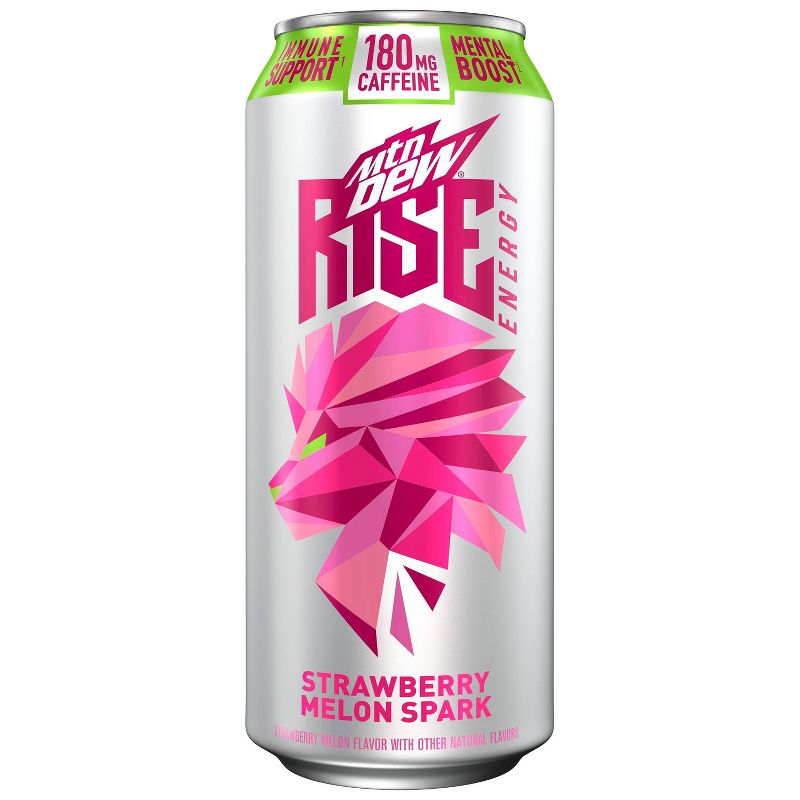 Mountain Dew Rise Strawberry Melon Spark Energy Drink - 16 fl oz Can