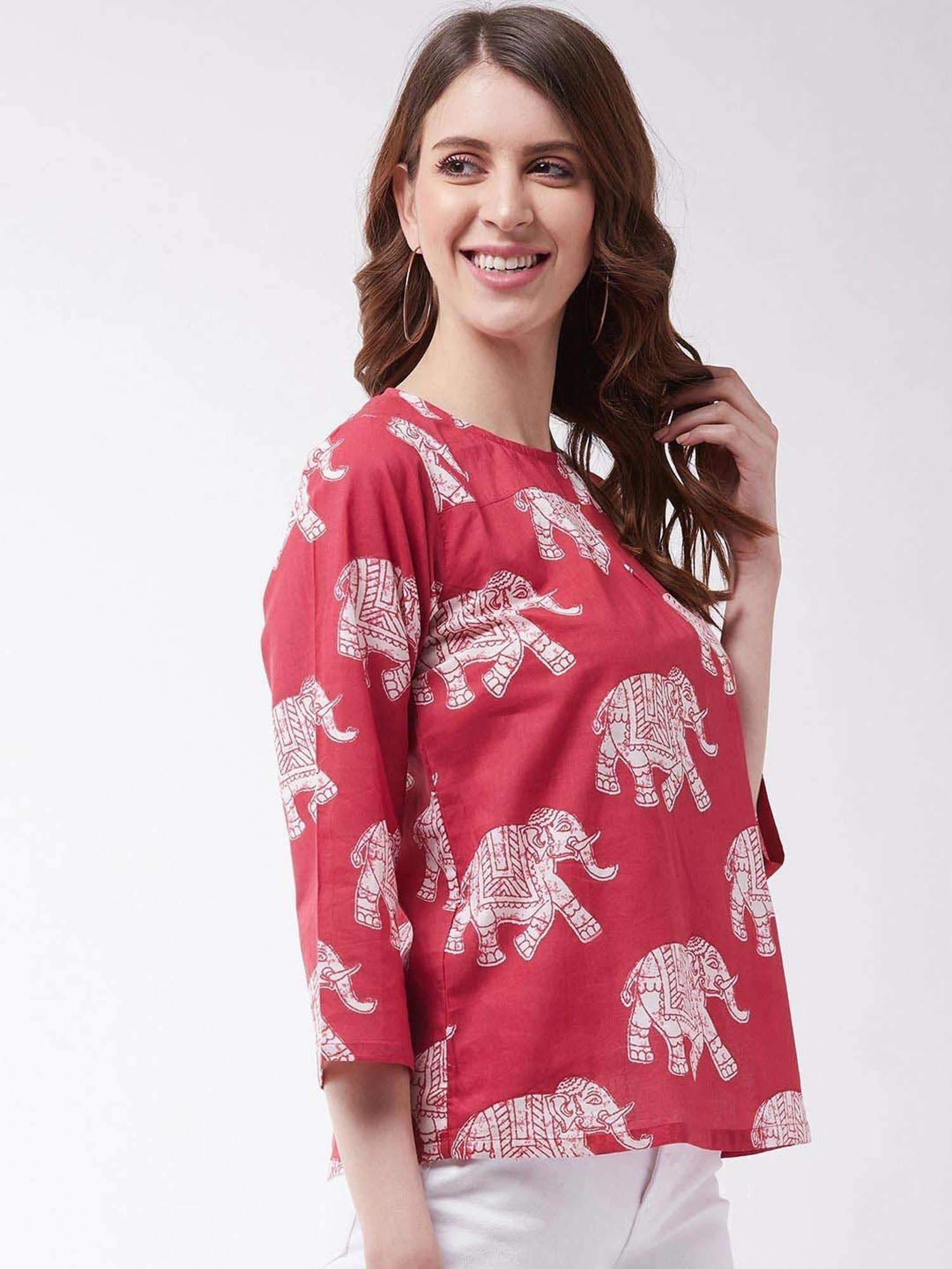 Inweave Pink Printed Top