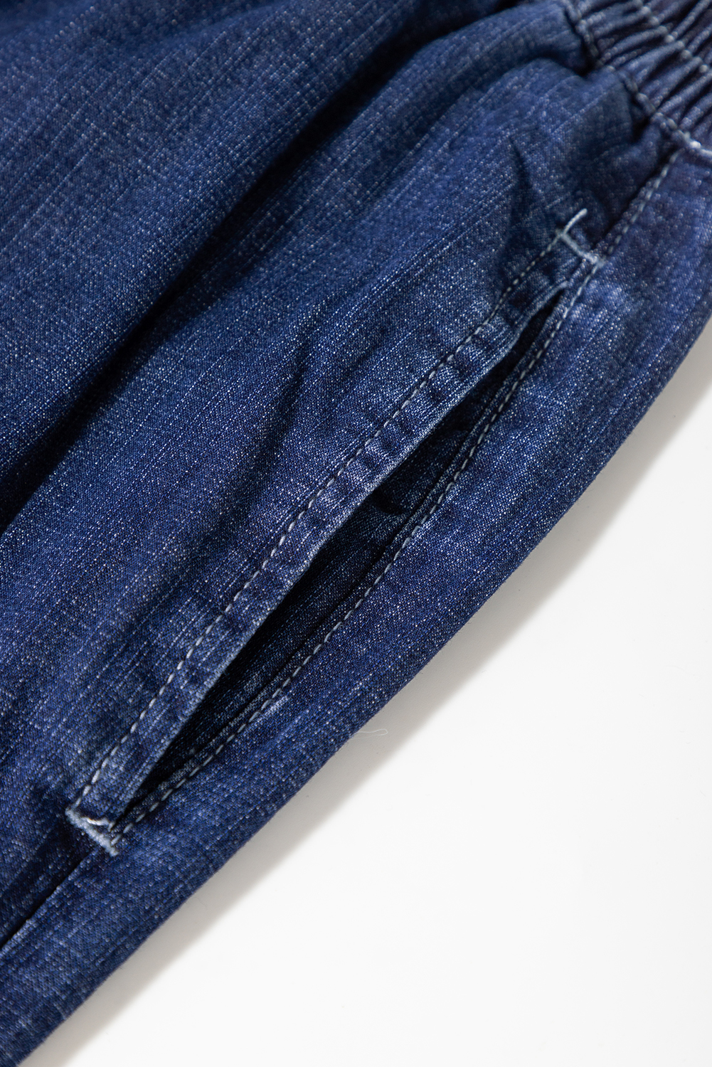 Dark Blue Plus Size Stitching Washed Flare Jeans