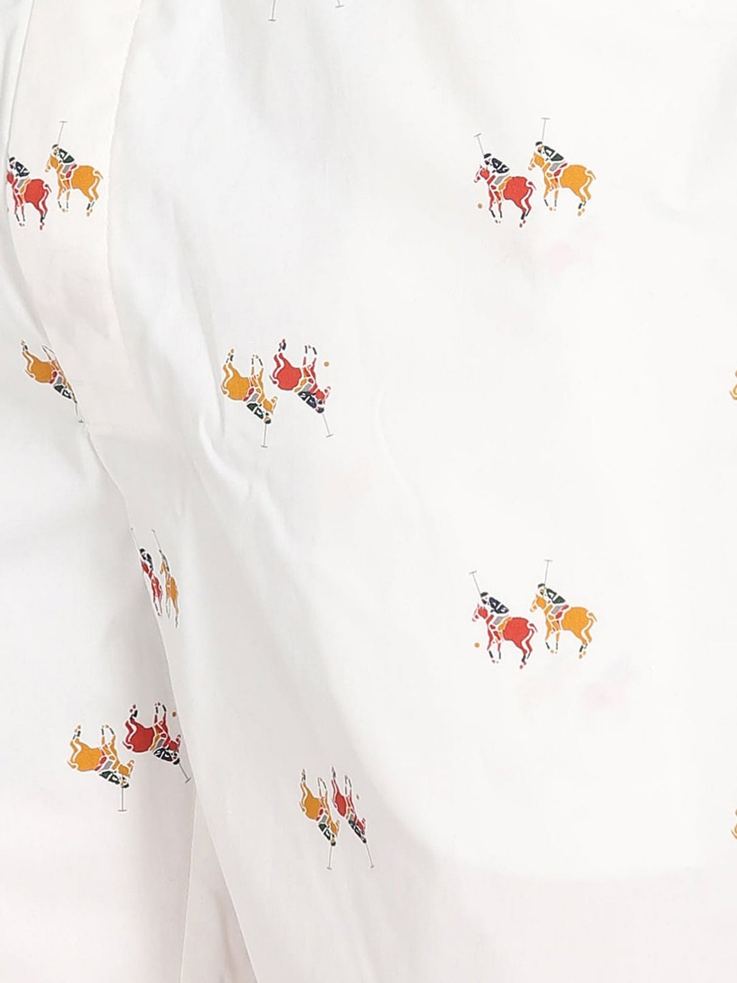 U.S. Polo Assn. White Regular Fit Printed Cotton Boxers