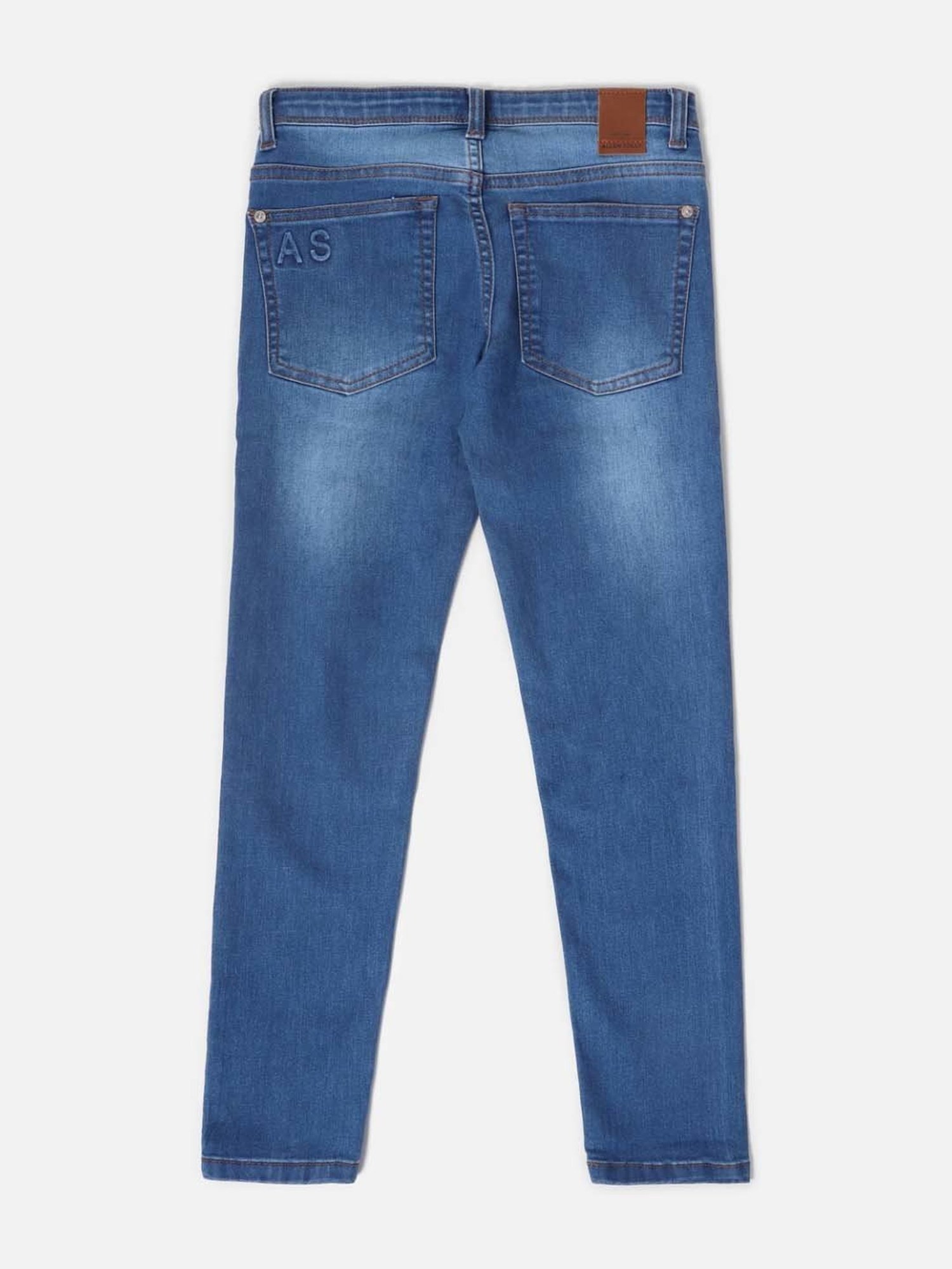 Allen Solly Junior Blue Cotton Distressed Jeans