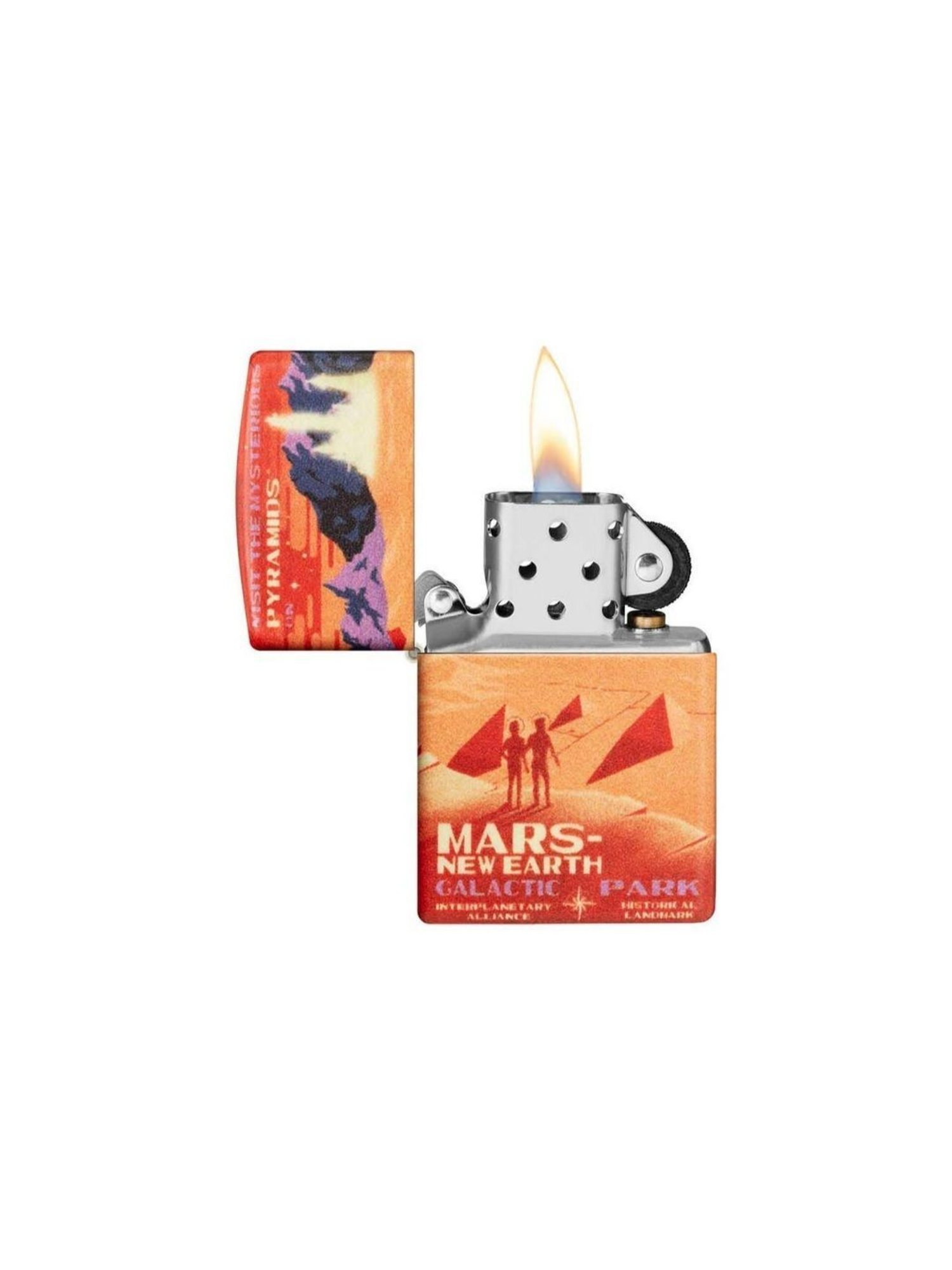 Zippo Multicolor Mars Design Brass Windproof Pocket Lighter