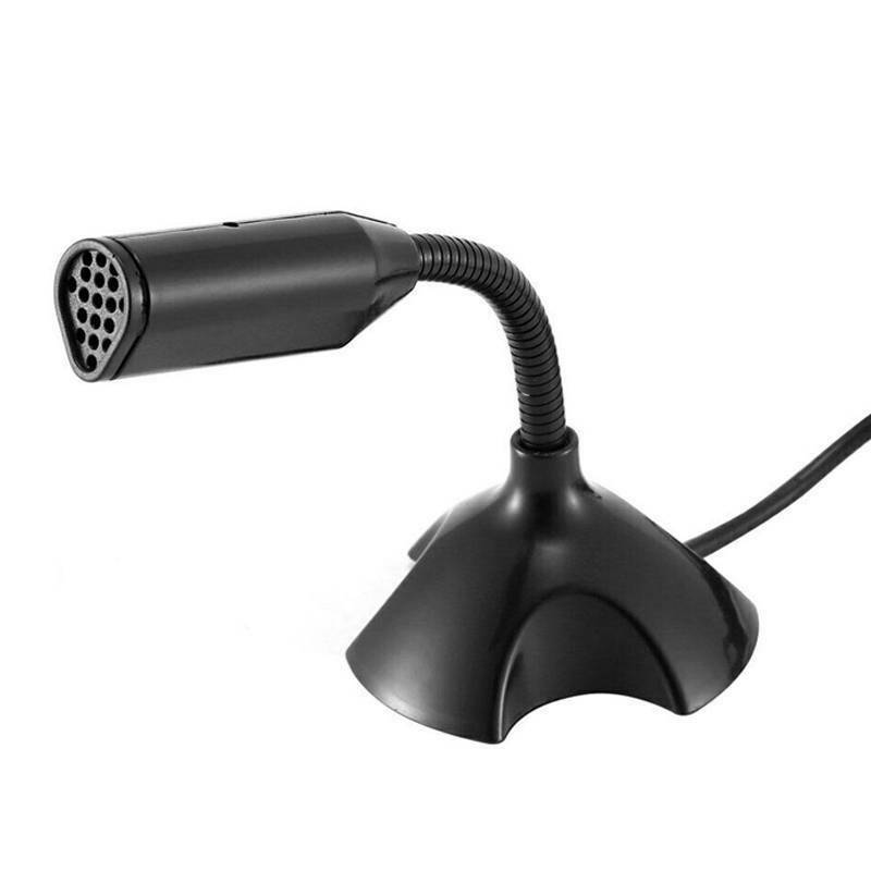 USB Wired Office Home Conference Microphone Mic for PC Desktop Notebook Laptop Computer Microphone Plug and Play (Black)