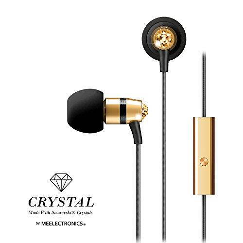 Mee audio Turquoise Blue  EP-M11J-TQ-MEE  In-Ear Headphones with Microphone Made with Swarovski Crystals