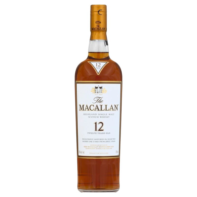 The Macallan 12yr Single Malt Scotch Whisky - 750ml Bottle
