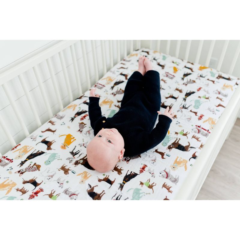 Little Unicorn Cotton Muslin Crib Sheet - Woof