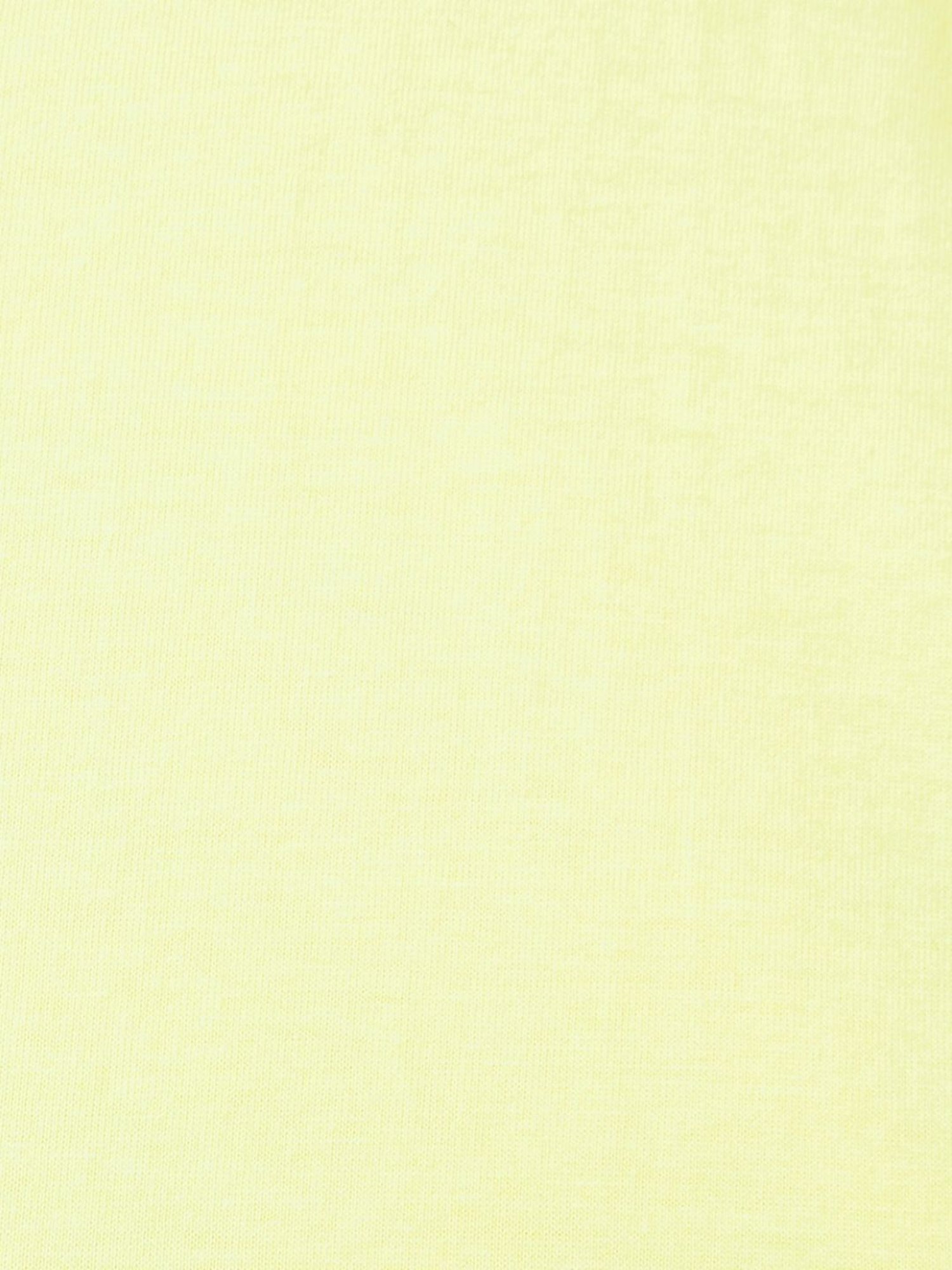 YU by Pantaloons Yellow Cotton Graphic Print Top