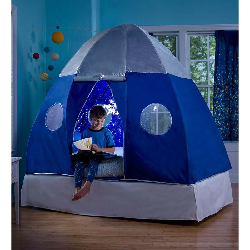HearthSong Galactic Bed Tent With Starburst LED Light for Twin-Size Beds