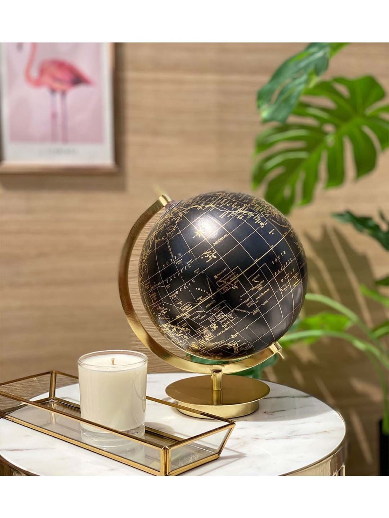 Mason Home Black & Gold Metal Finn Globe