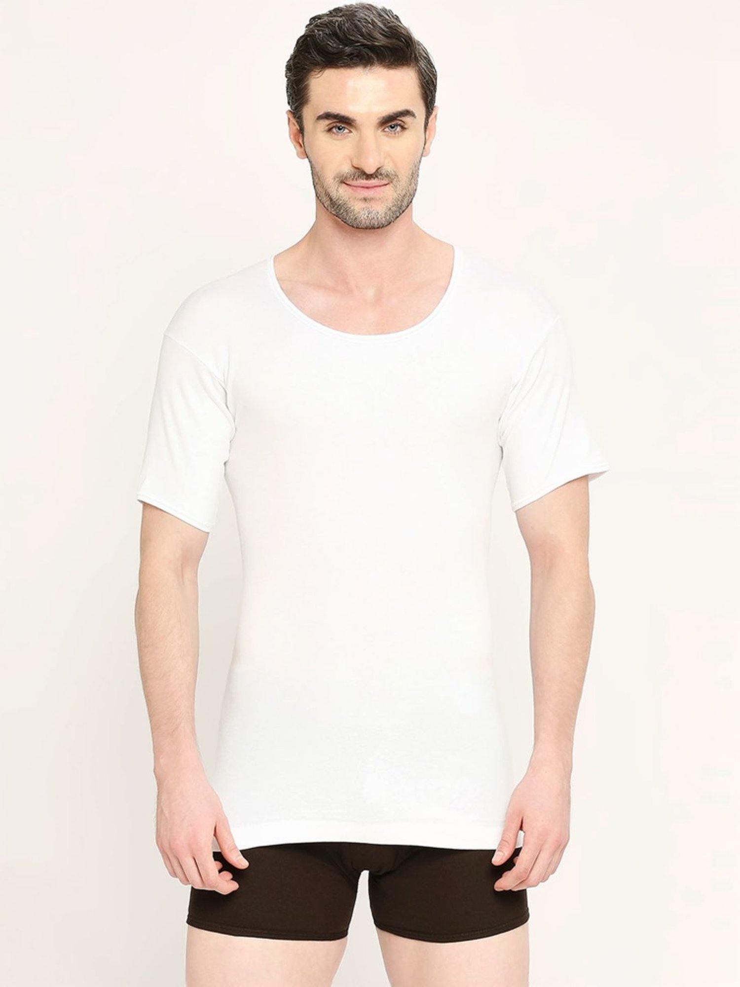 Vip White Regular Fit Vest - Pack Of 6