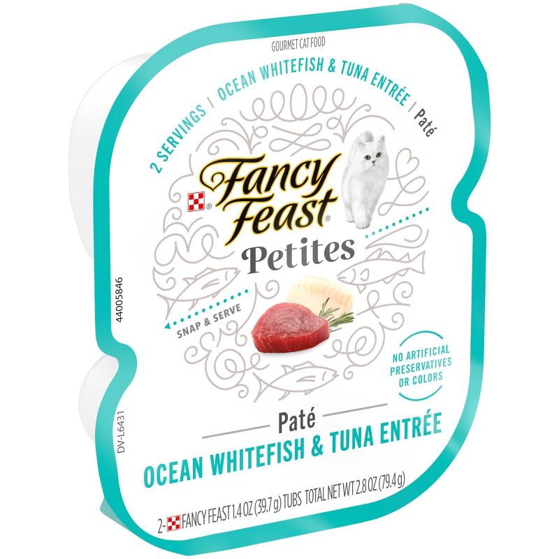 Fancy Feast Petites Ocean White Fish and Tuna Pate Wet Cat Food - 2.8oz