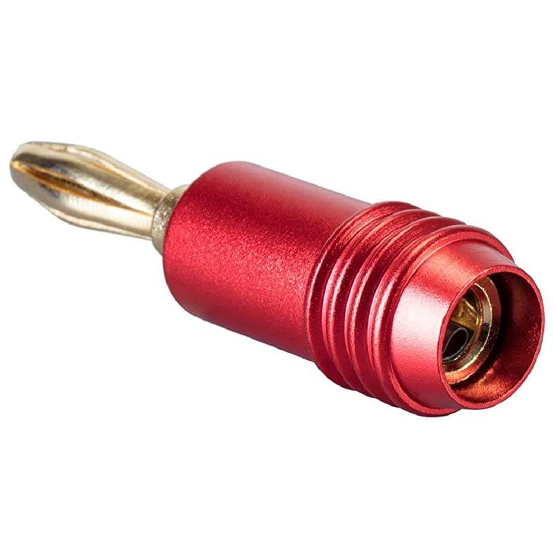 1 Pair Affinity Series 24k Gold Speaker Banana Plug,Black/Red