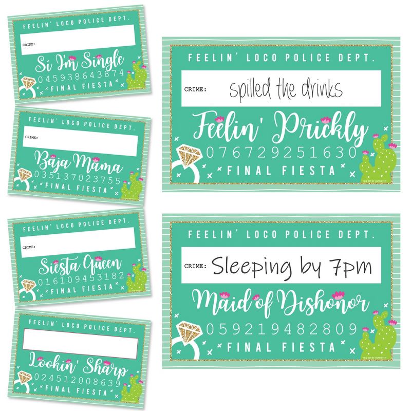 Big Dot of Happiness Final Fiesta - Last Fiesta Bachelorette Party Mug Shots - Photo Booth Props Kit - 20 Count