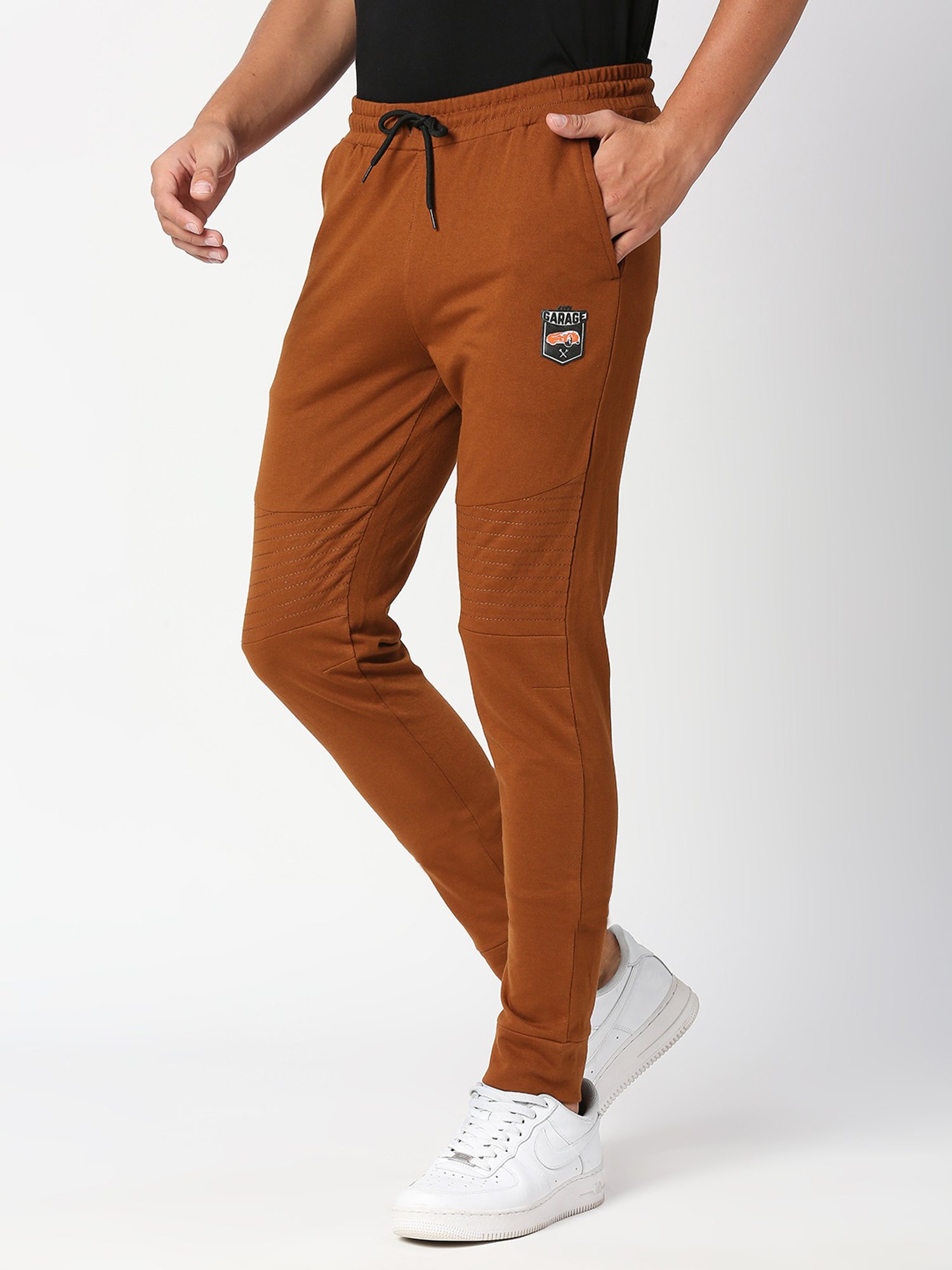 Fitz Brown Slim Fit Sports Joggers