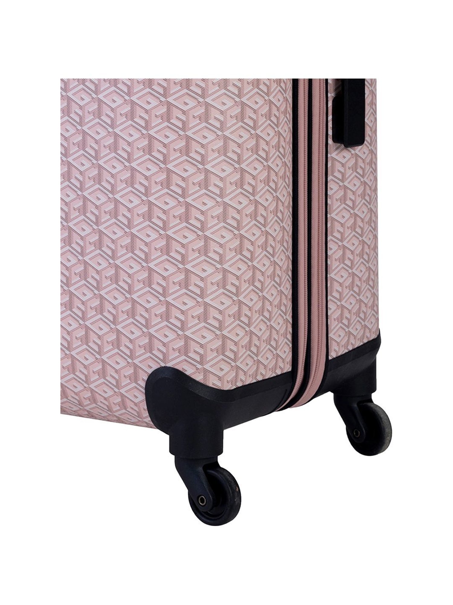 GUESS Pink 8 wheels Free Size HardCabin Trolley Bag