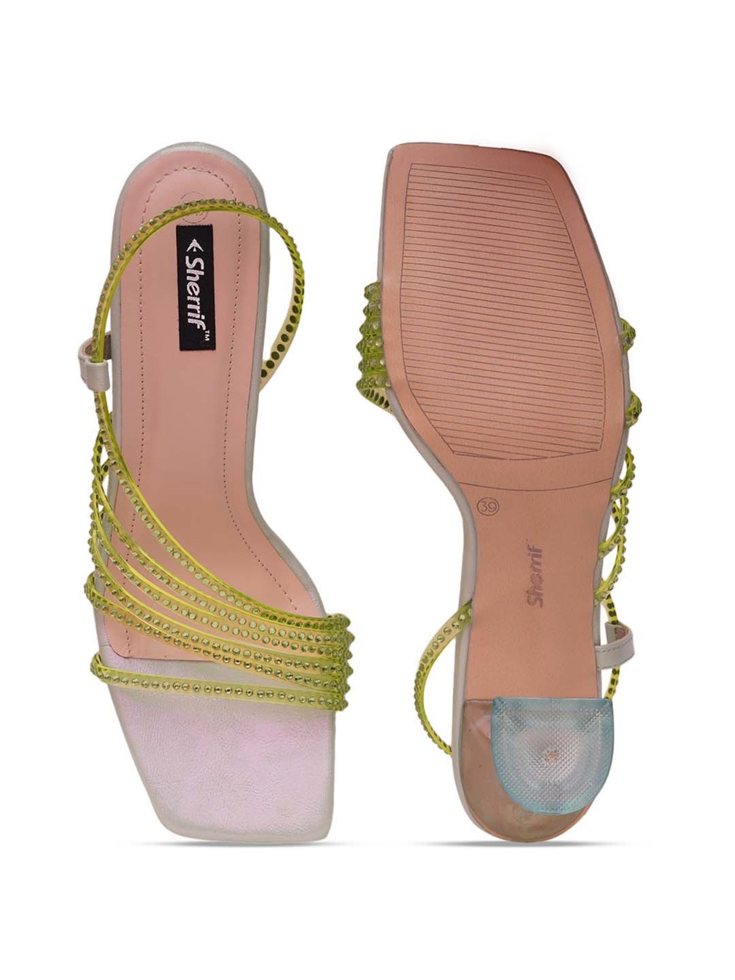 Sherrif Women's Green Sling Back Sandals