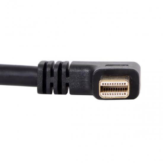 Cablecc Right Angled Mini DP DisplayPort 90 Degree to DisplayPort  Female Cable for Displays Monitors
