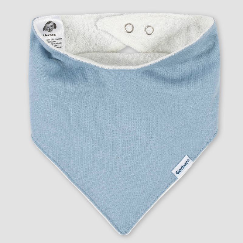 Gerber Baby Boys' 4pk Fox Bandana Bib - Gray