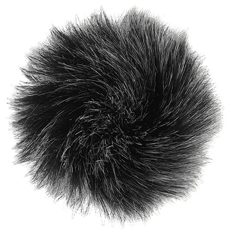 Outdoor Microphone Furry Windscreen Muff for Most Lavalier Microphones Lapel Headset Microphone Cover 2 Pack