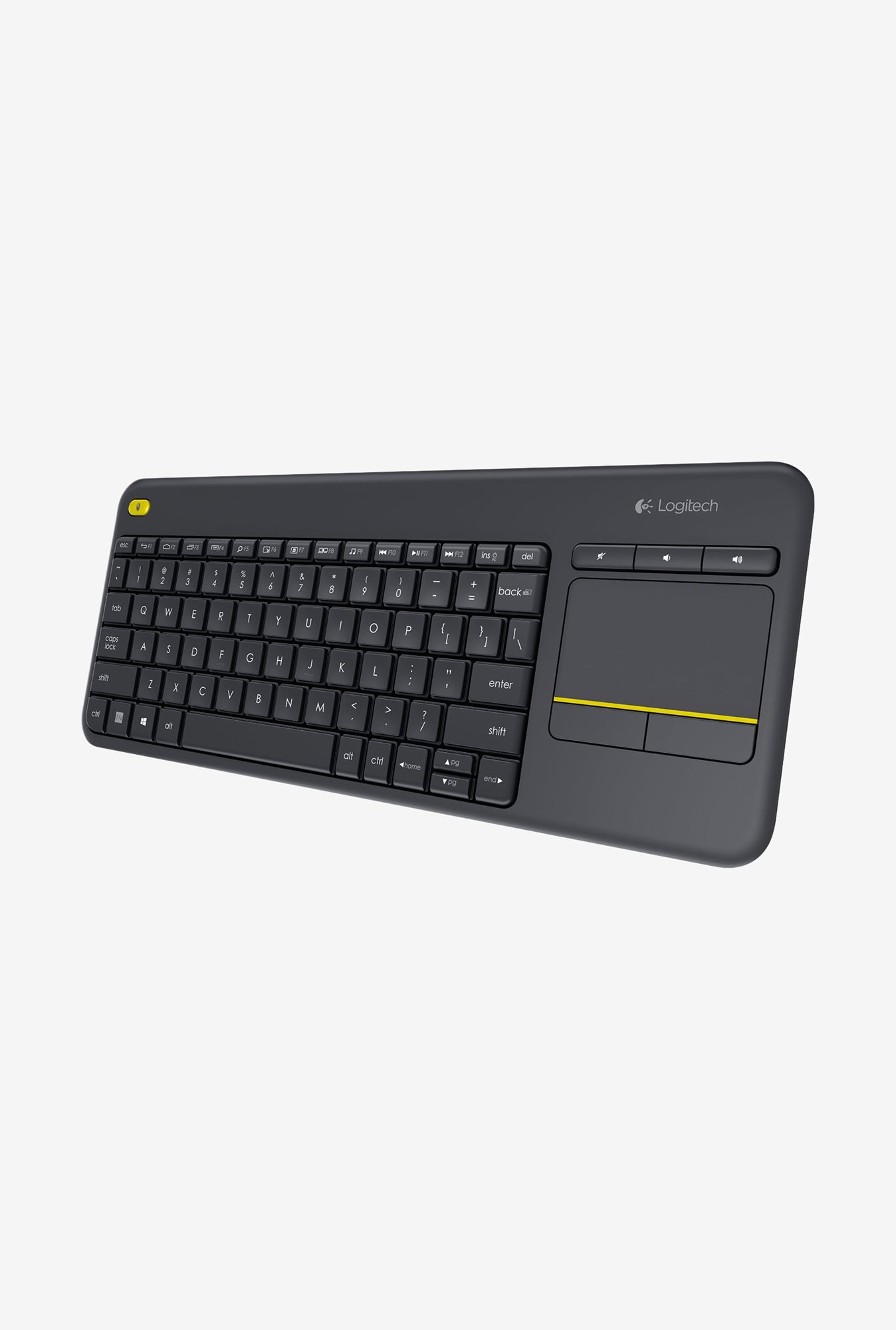 Logitech Wireless K400 Plus Touch Wireless Keyboard (Black)