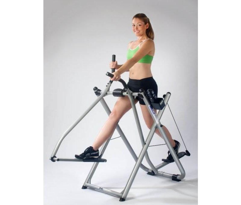 Gazelle GFRSTCAT Freestyle Fitness Glider with Pulse Monitor, Water Bottle, & 2 Workout DVDs for Home, Office or Gym Cardio Exercise Machine Equipment