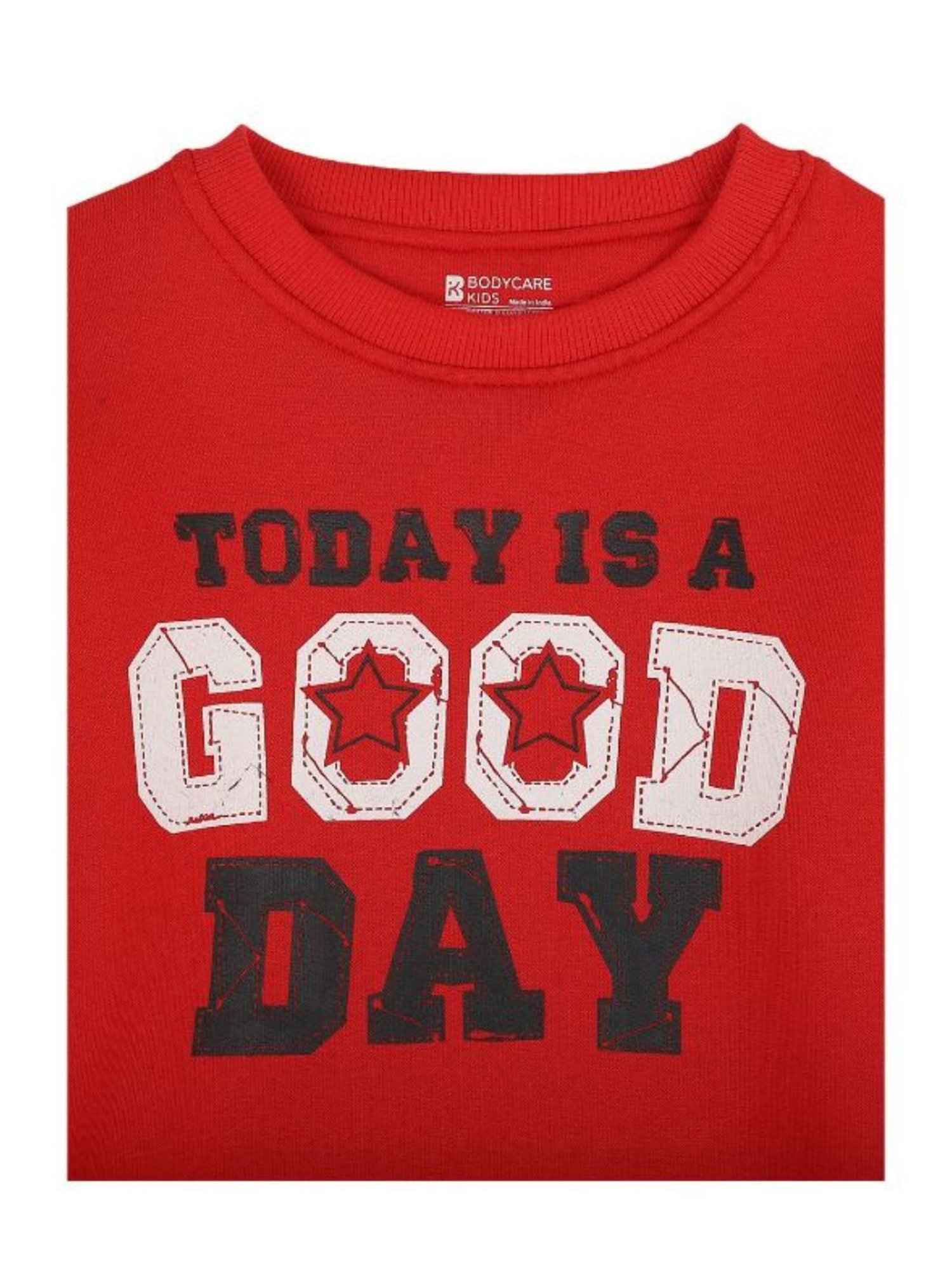 Proteens Kids Red Graphic Print Full Sleeves Sweatshirt