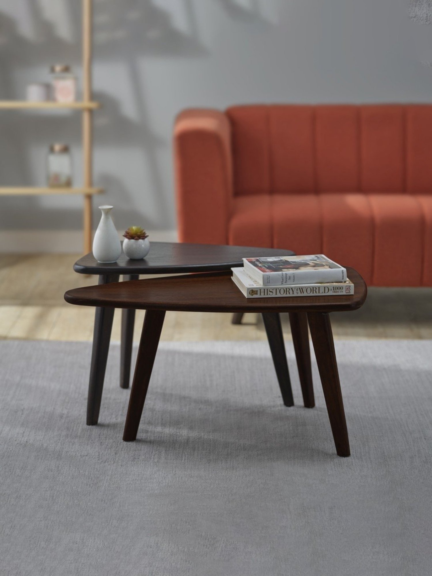 Sleepyhead Twosome Brown Mango Wood Nesting Table