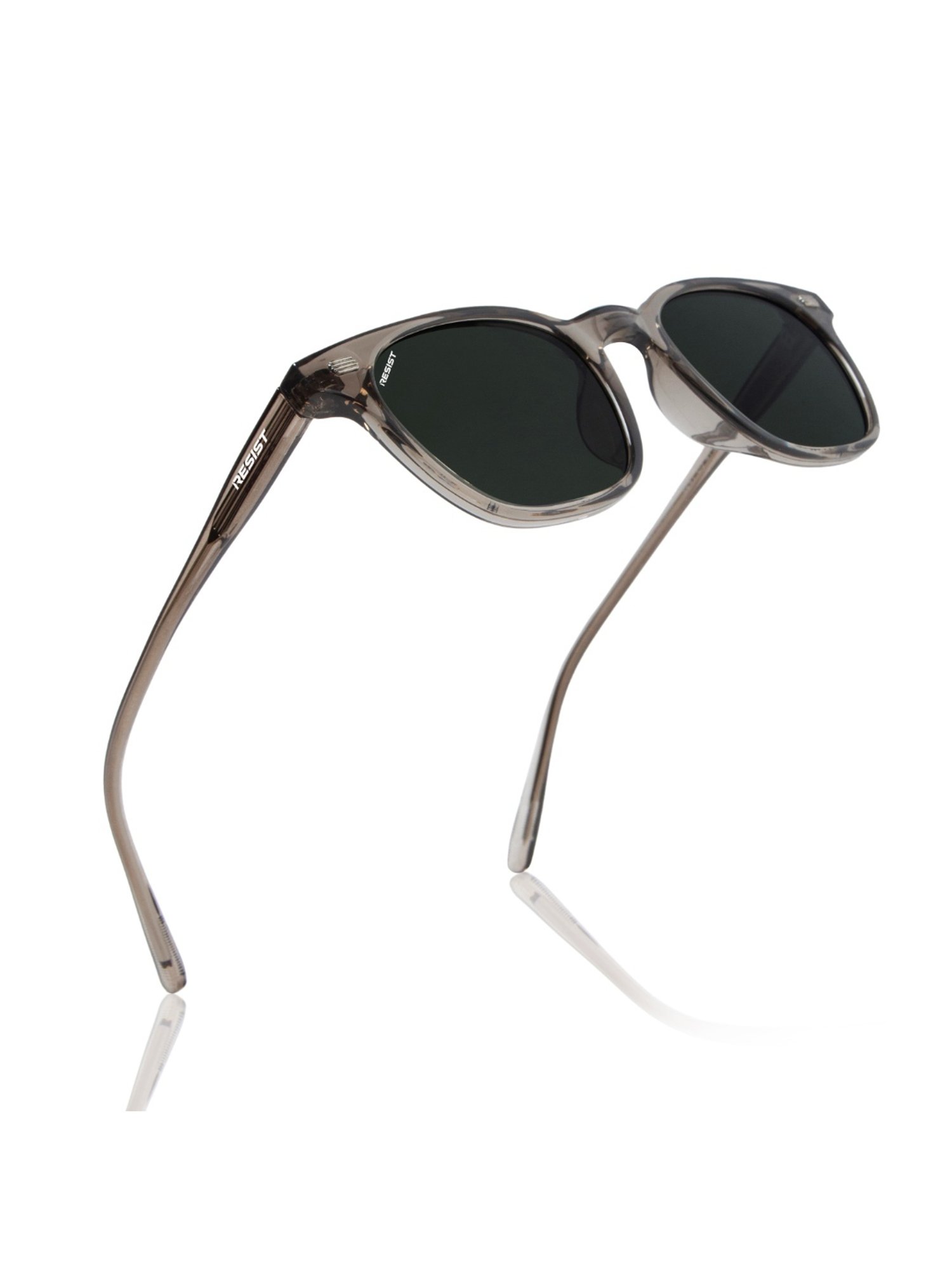 Resist Eyewear Brown Wayfarer uv protected Unisex Sunglasses