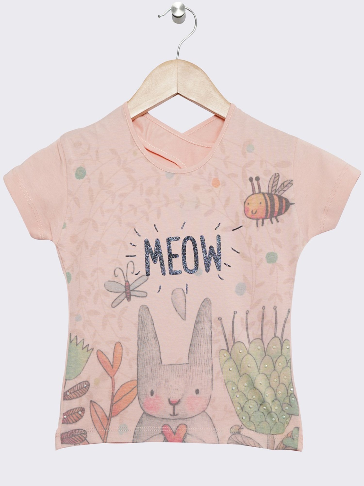 ZIAMA Kids Peach Printed Top