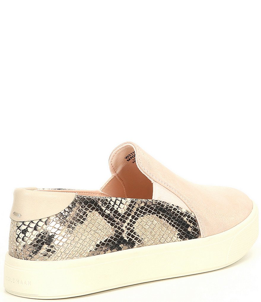 Cole Haan GrandPro Leather Snake Print Spectator Sneakers