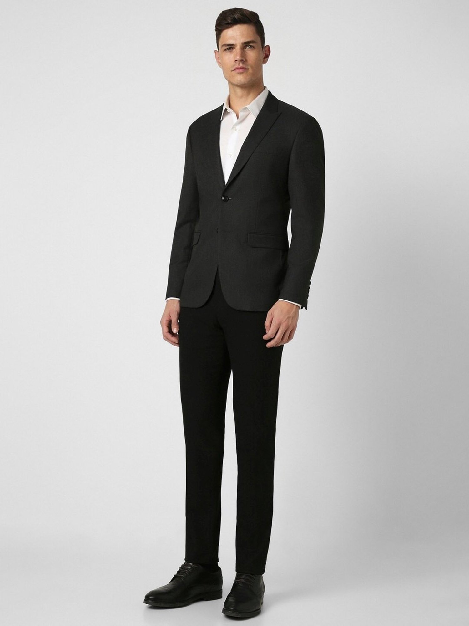Peter England Black Slim Fit Blazer