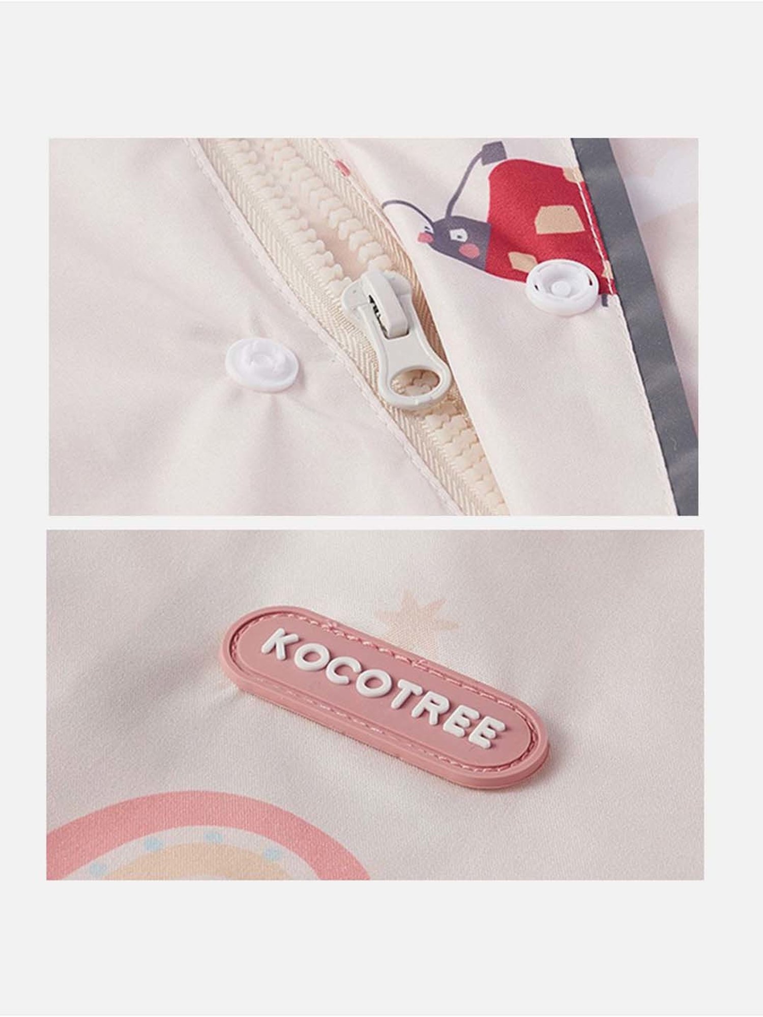 Little Surprise Box Kids Pink Printed Full Sleeves Raincoat