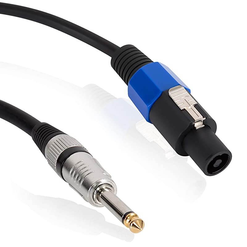 f 14 Audio CordSpeakon Connector to 14 Inch Male Connection 50 ft 12 Gauge Black Heavy Duty fessional Speaker Cable WireDelivers Sound PPSJ50