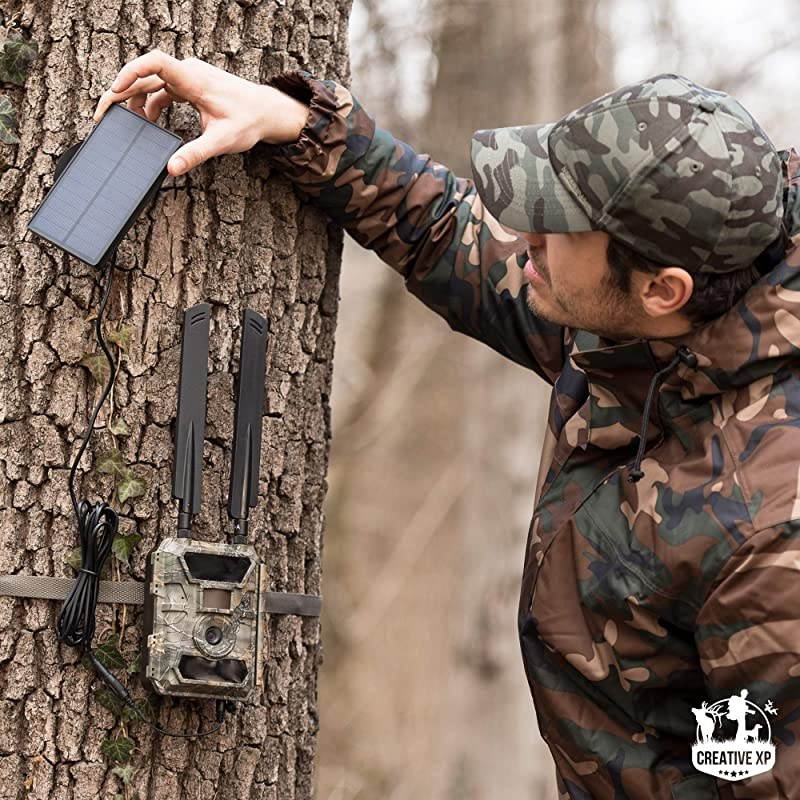 Trail Camera Solar Panel Kit Waterproof Solar Charger with a 1500 mAH Rechargeable Lithium Battery Outdoor Power System for All Hunting Cameras by  Save Money amp Time