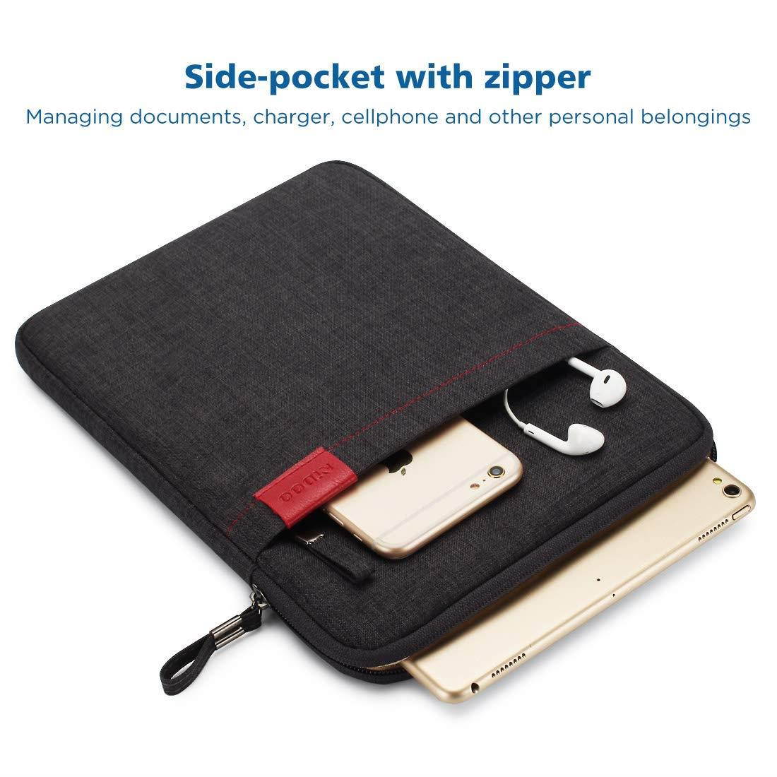 iPad Pro 10.5 Case, Tablet Sleeve Case for 10.5 Inch iPad Pro / 9.7 inch New iPad/iPad Air 2 / iPad 4, 3, 2 / Samsung Galaxy Tab 10.1 Inch Protective Travel Pouch Bag Water Repellent, Black