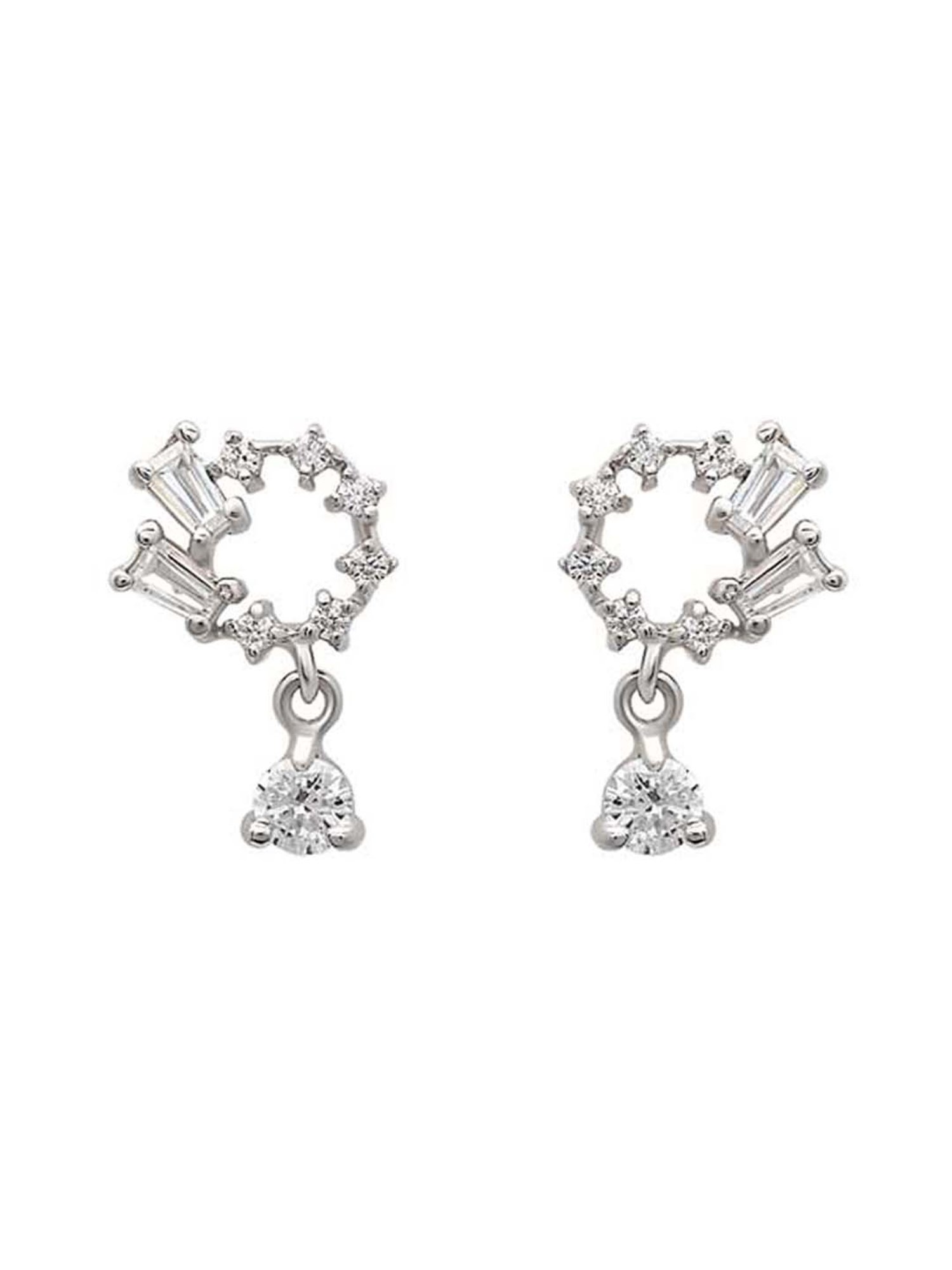 Silberry 925 Sterling Silver Orchid Drop Earrings for Women