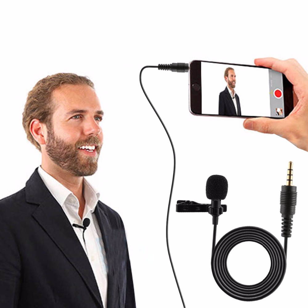Professional For Phone Portable Mini Stereo HiFi Sound Quality Condenser Microphone Clip Lapel Mic